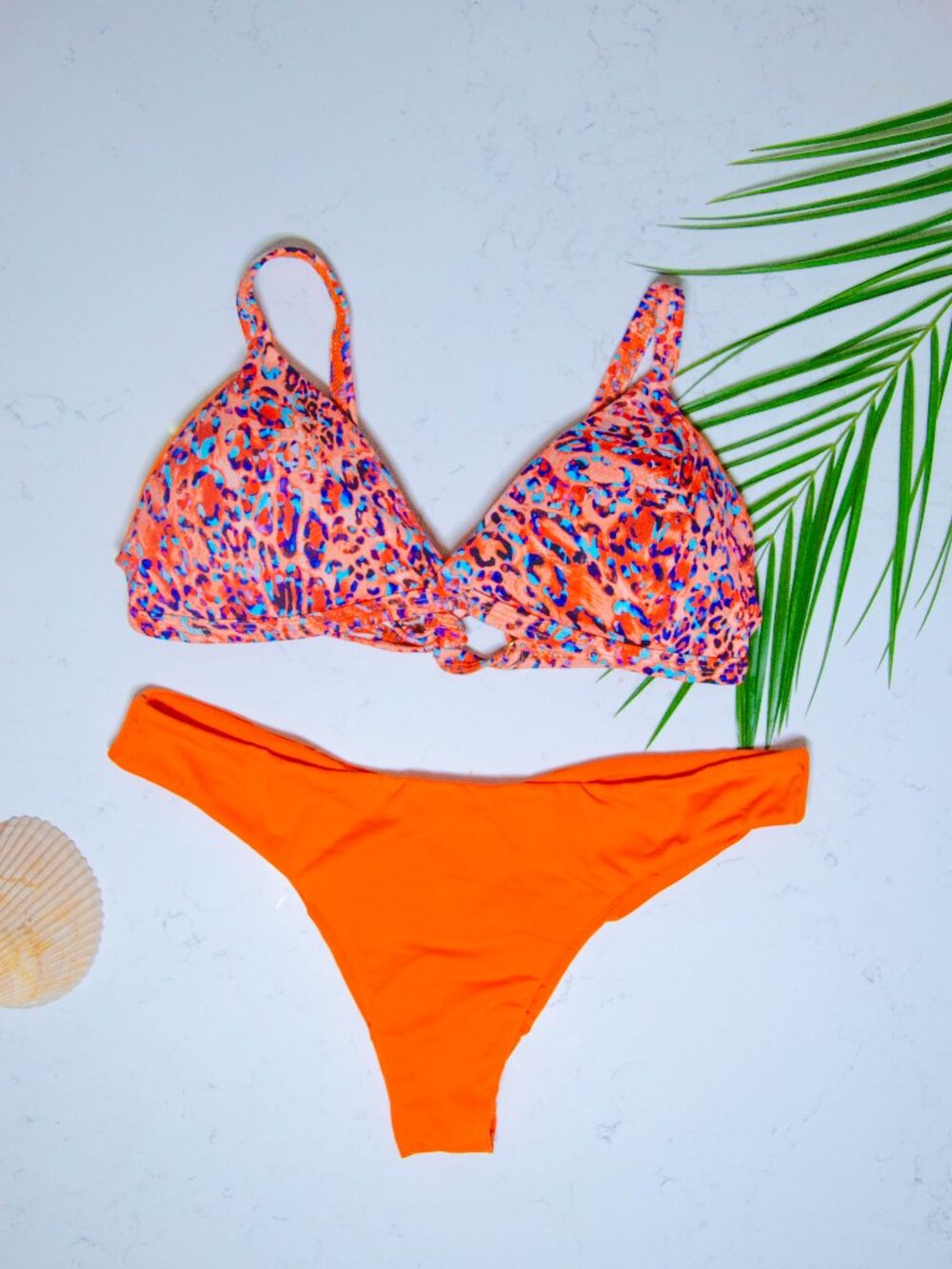 Rio Açu Brazilian Reversible Triangle Bikini Set | Size L | NWT | UPF 50+